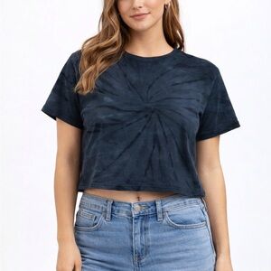 Cropped tie dye tee
